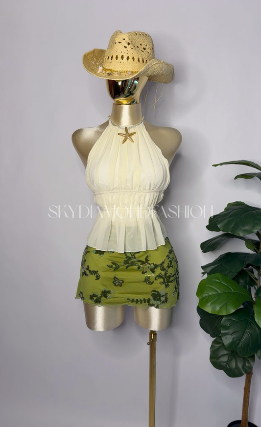 Apricot halter top