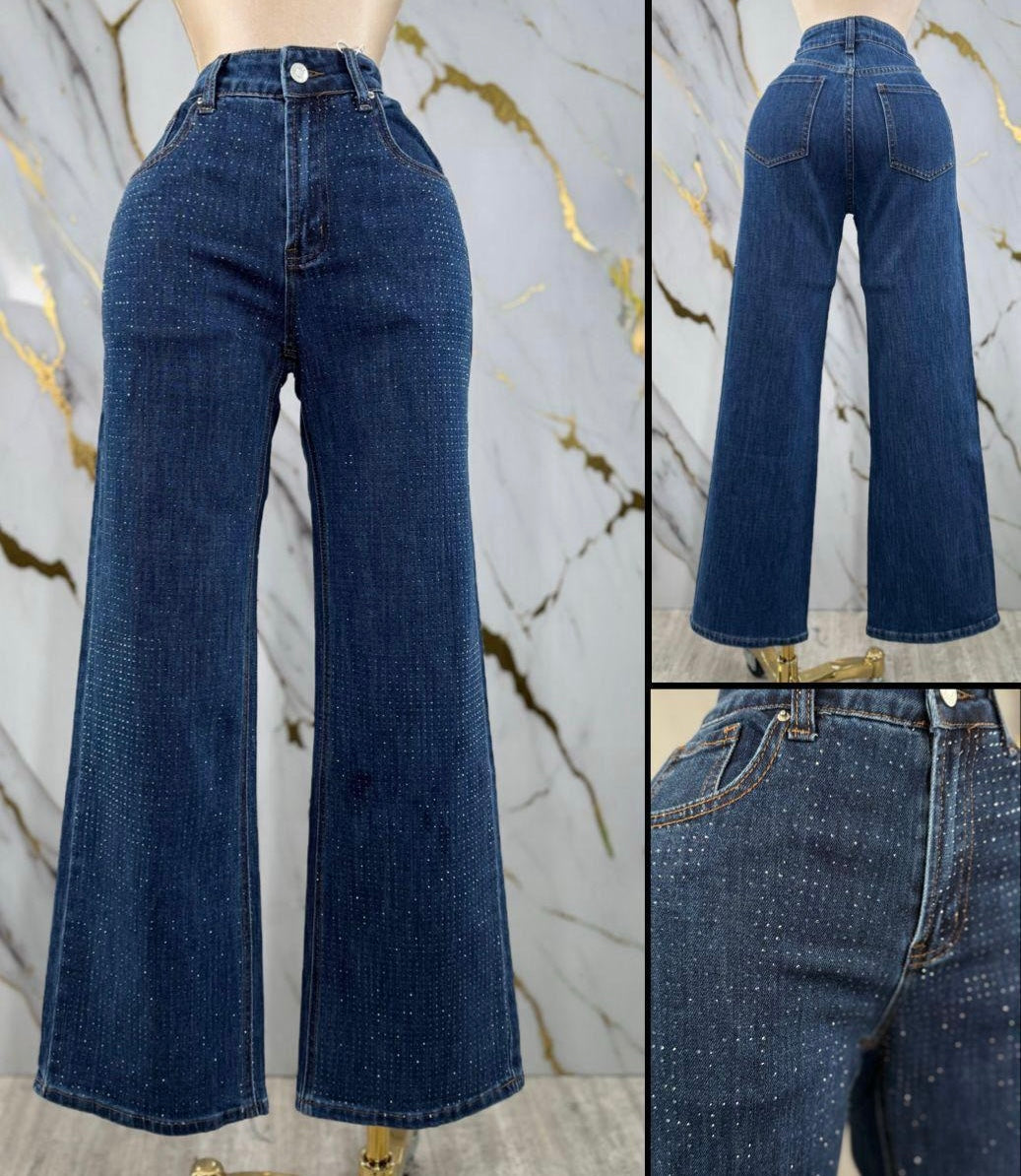 Dark denim bling Jeans