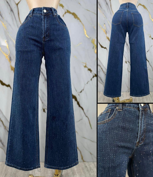 Dark denim bling Jeans