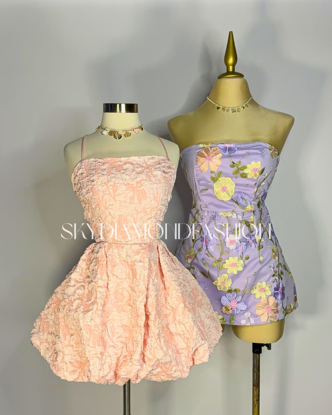 Tea pink bubble dress