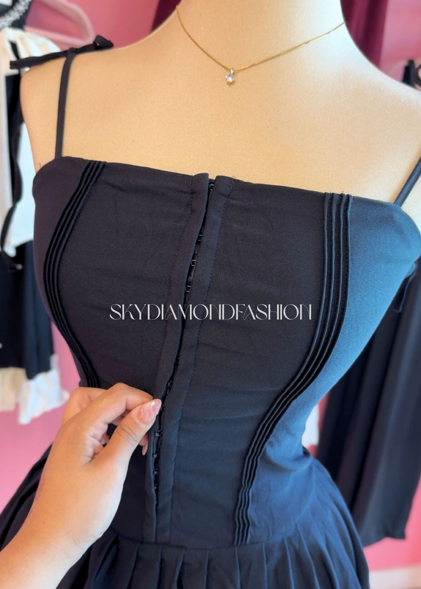 Black corset dress
