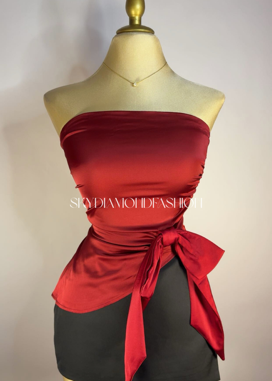 Satin tube bow top RESTOCK!