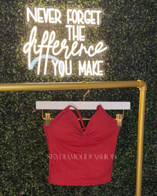 Burgundy active halter top