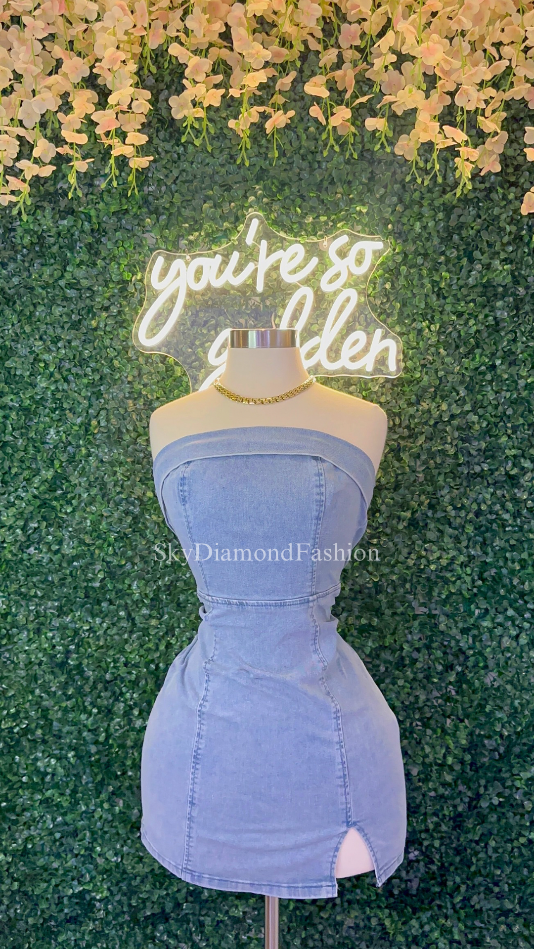 Denim dress light wash