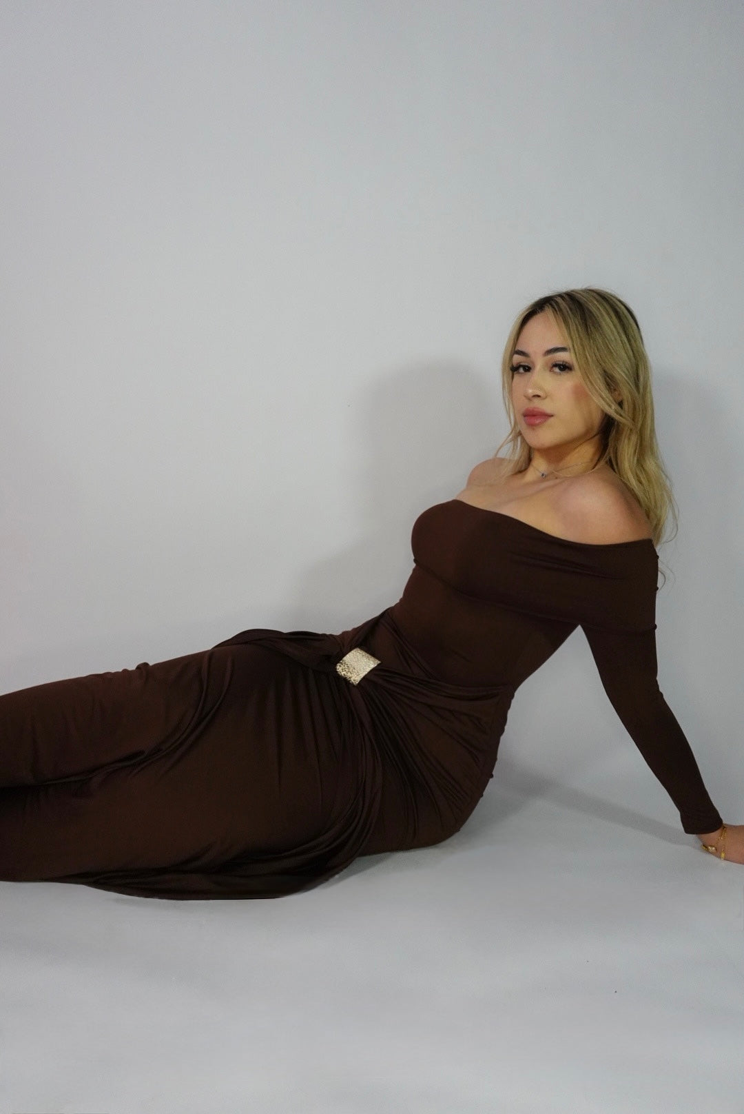 Brown long dress