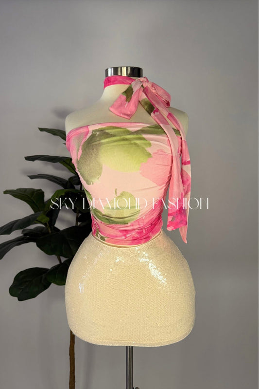 Tube pink floral