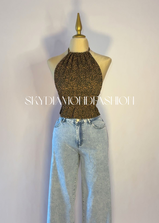 Cheetah halter top