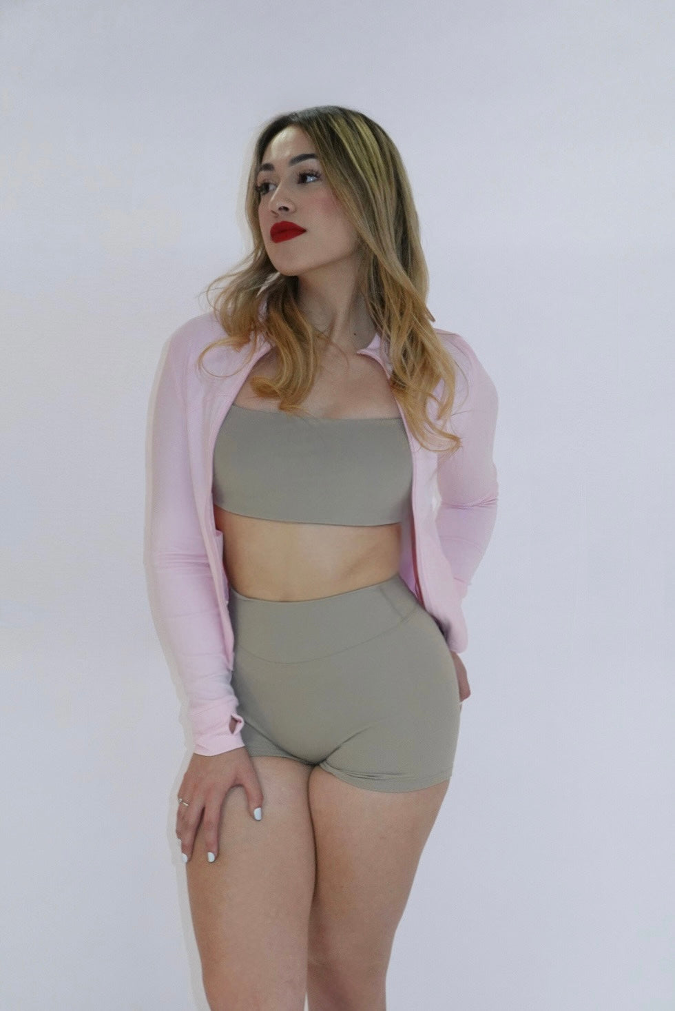 Dark apricot activewear set