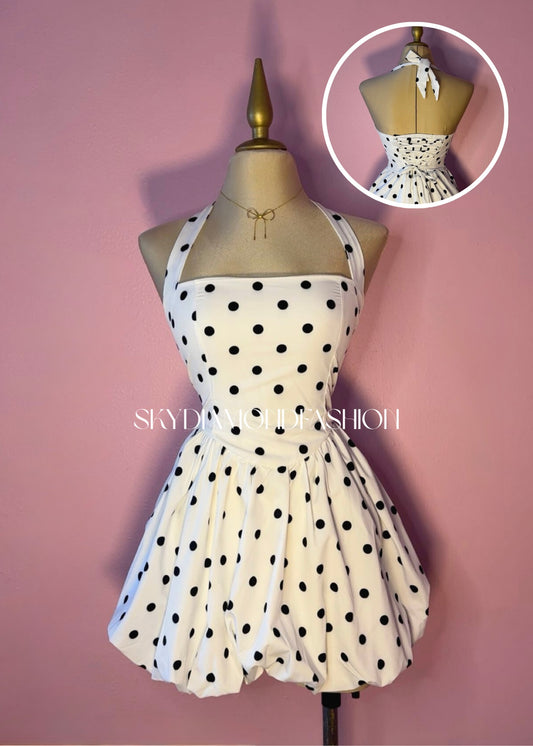 Halter polka dot dress