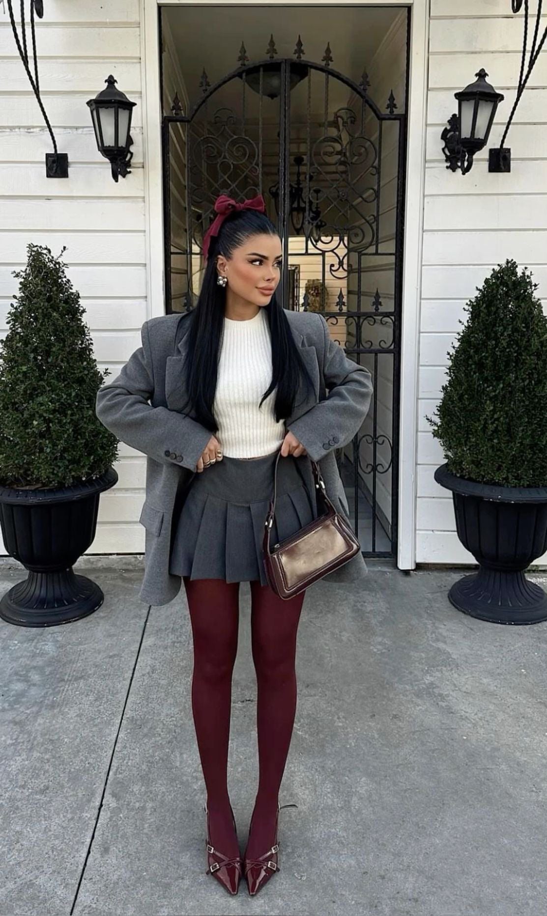 Burgundy sheer