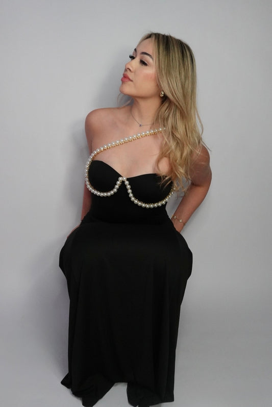 Black pearl dress