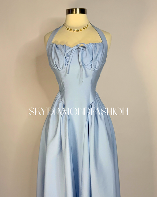 Baby blue long dress