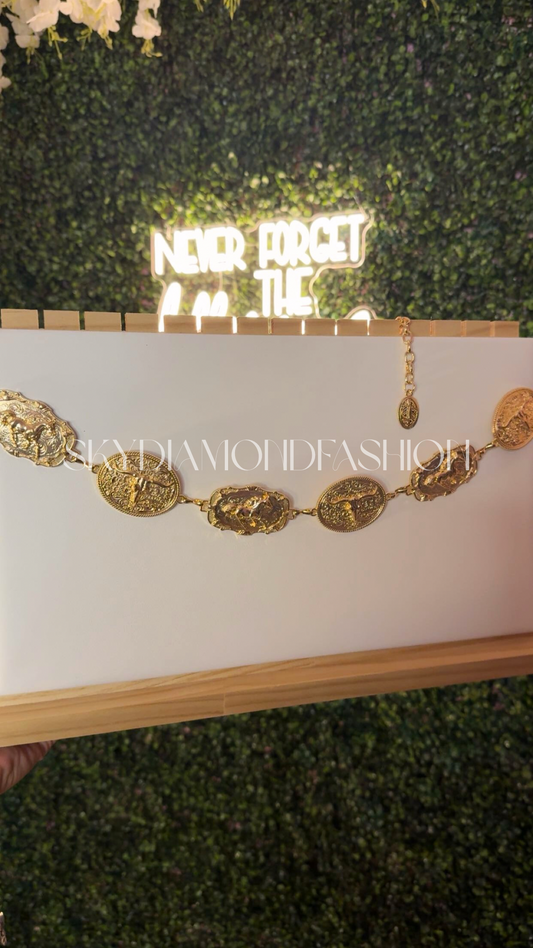 Gold chain belt