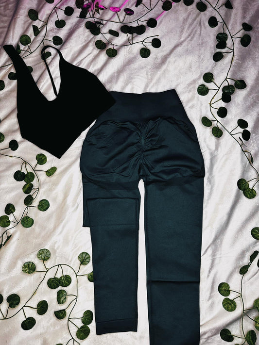 Teal green leggings