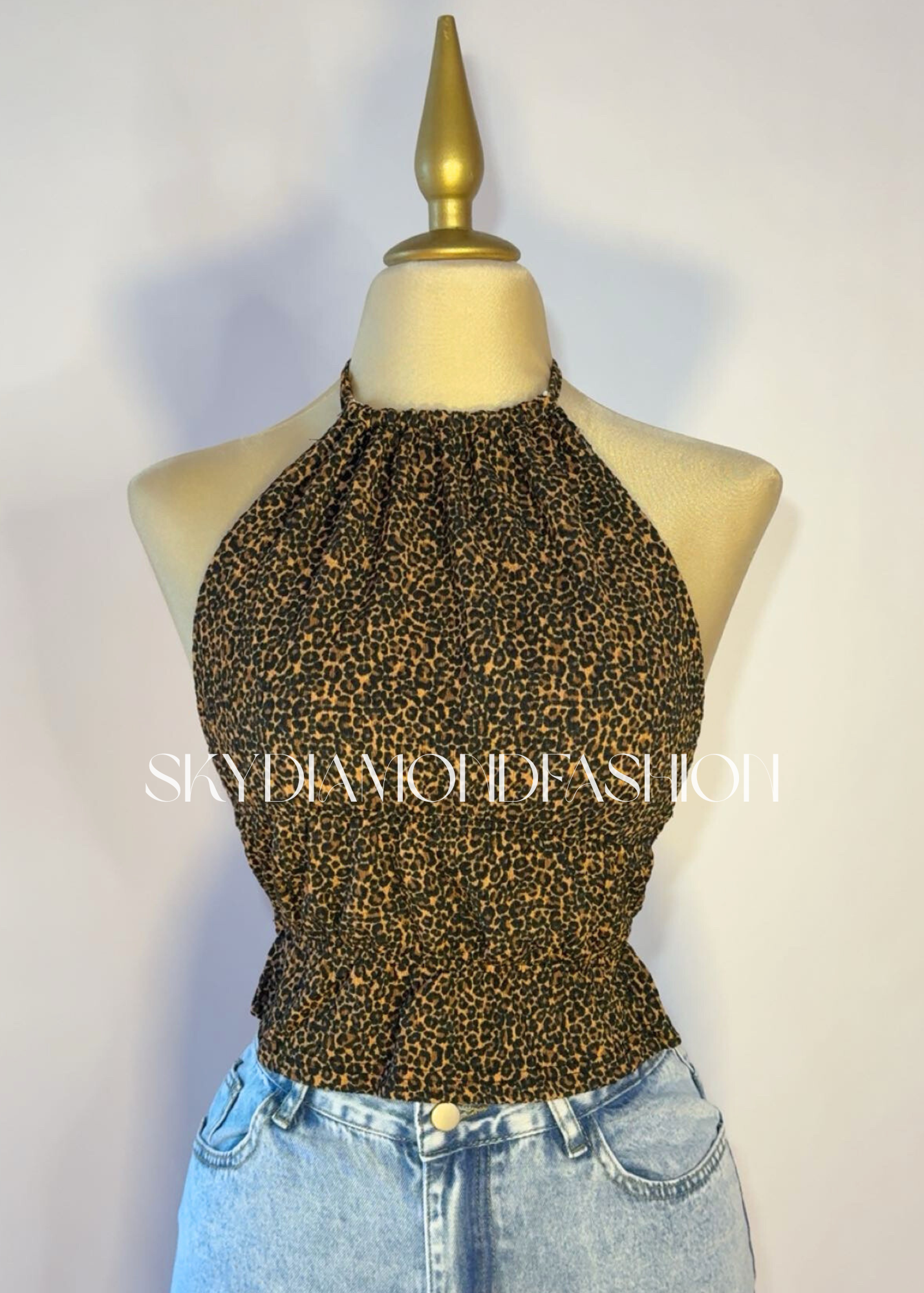 Cheetah halter top