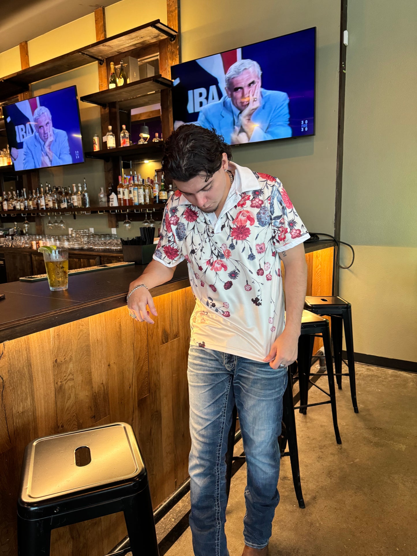 Floral Collar Shirt