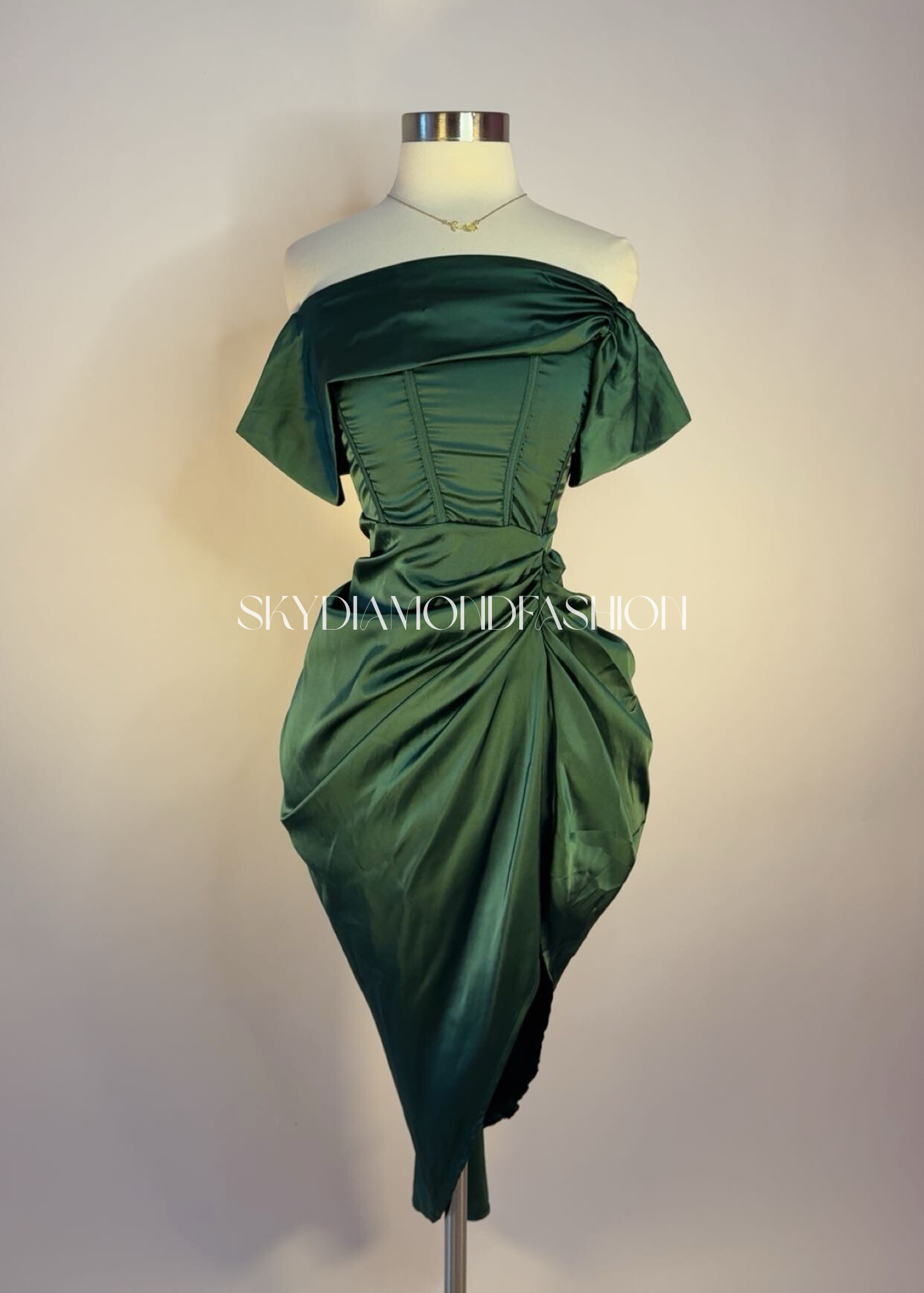 Emerald midi dress