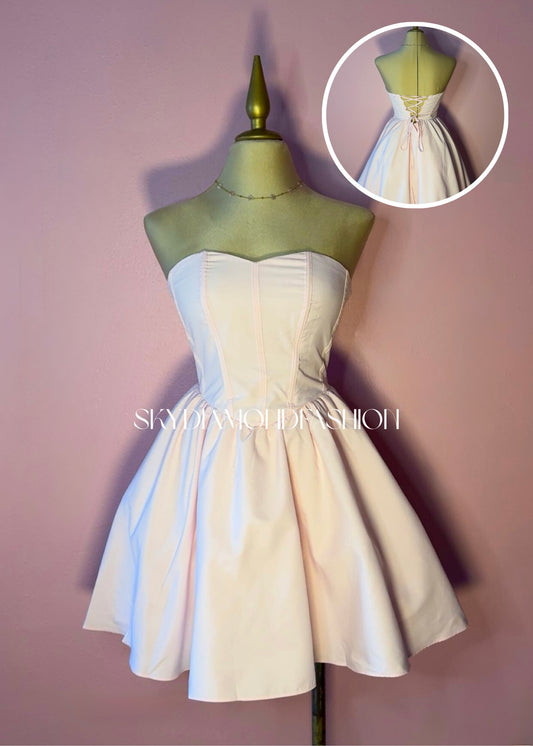 Light pink corset dress
