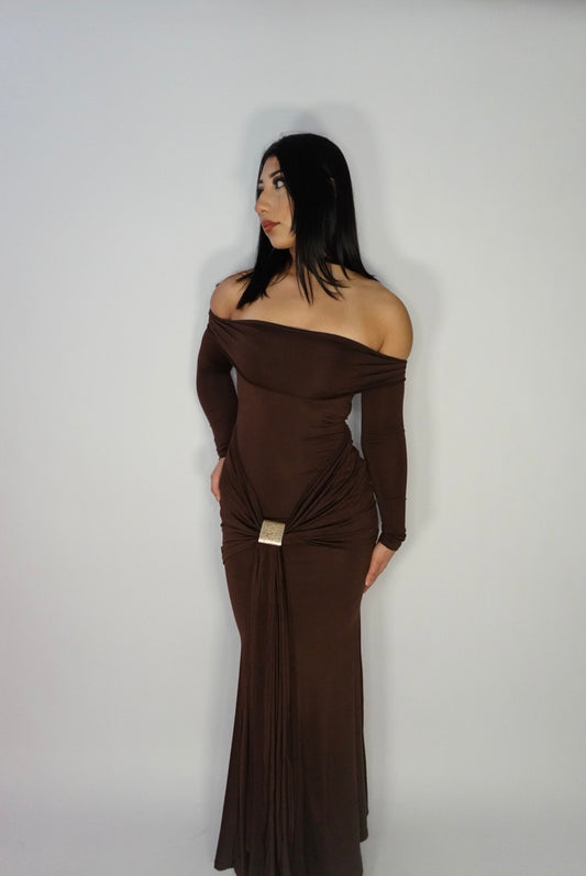 Brown long dress