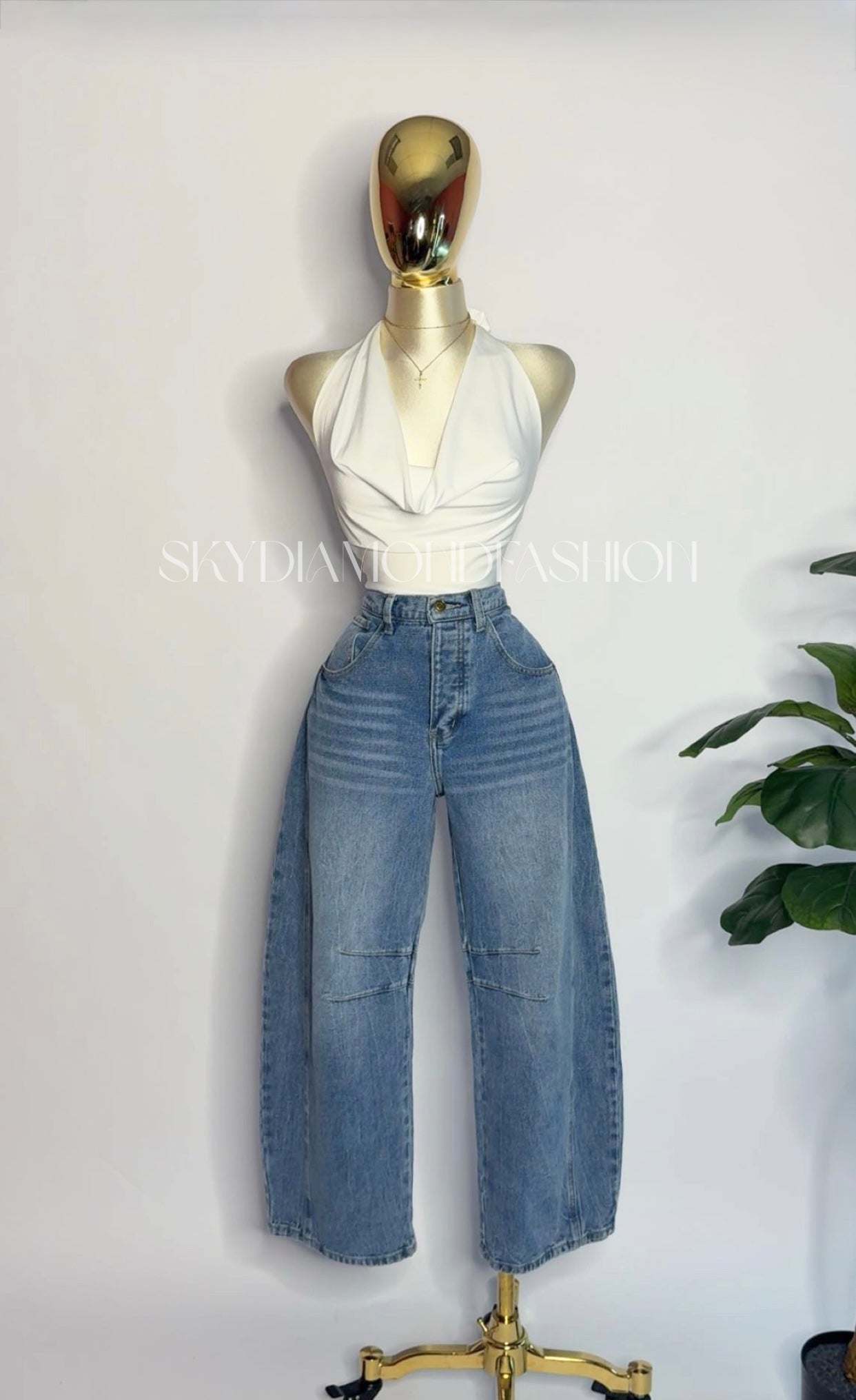 Sky barrel denim
