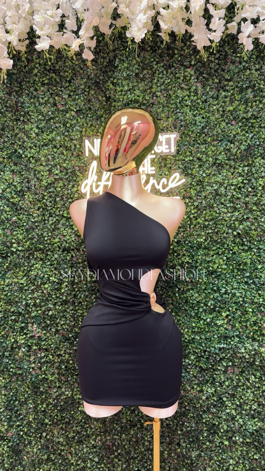 Black seashell mini dress🐚