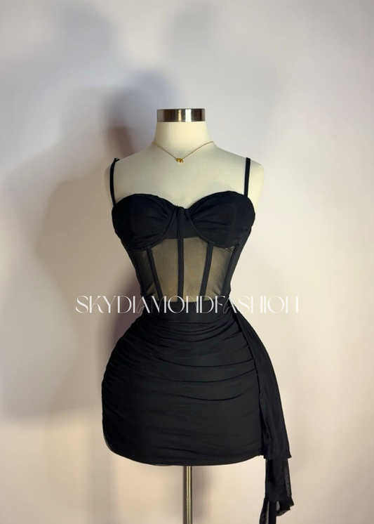 Black corset dress