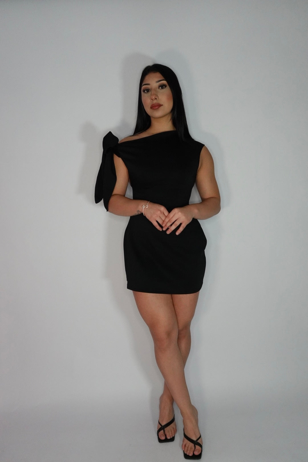 RESTOCK!Black bow on side dress