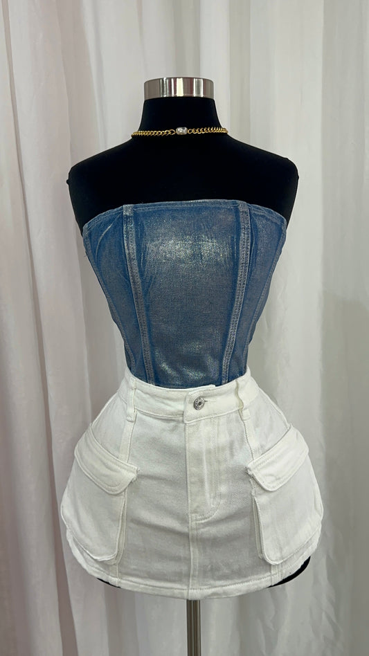 Chrome denim top