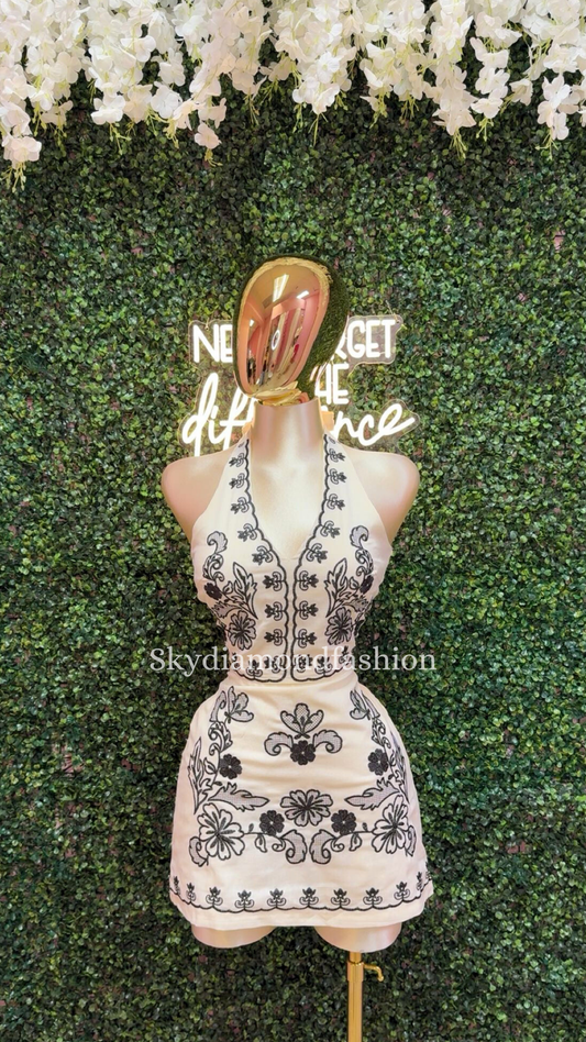 Apricot floral set