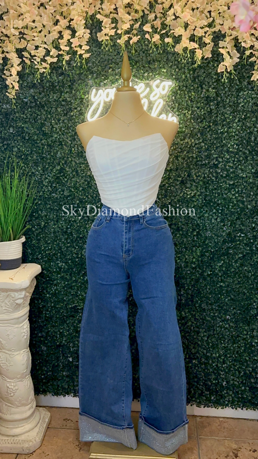 Mom jeans (rhinestone)