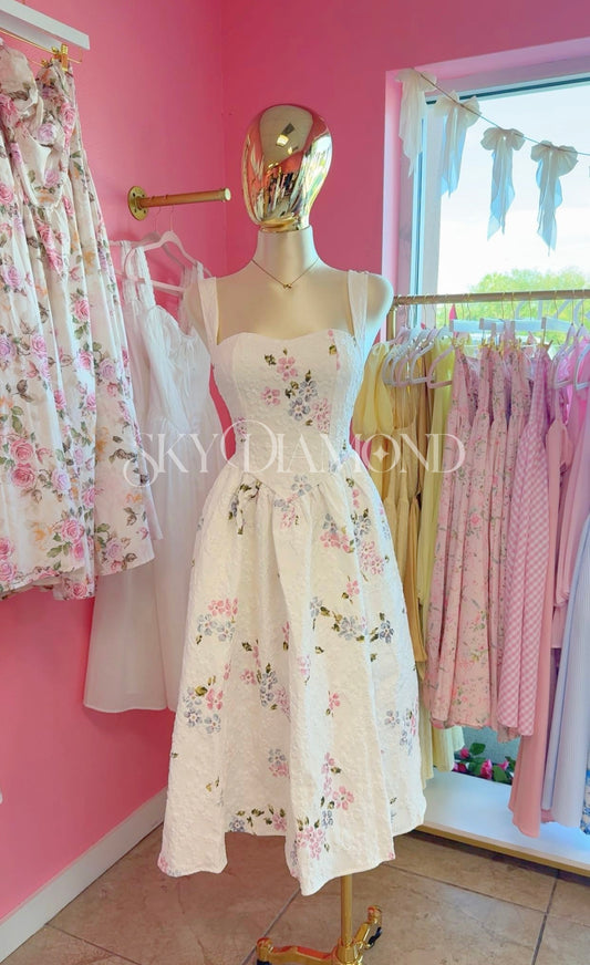 White floral dress