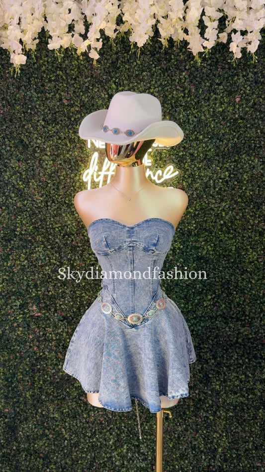 RESTOCK Wendy denim dress