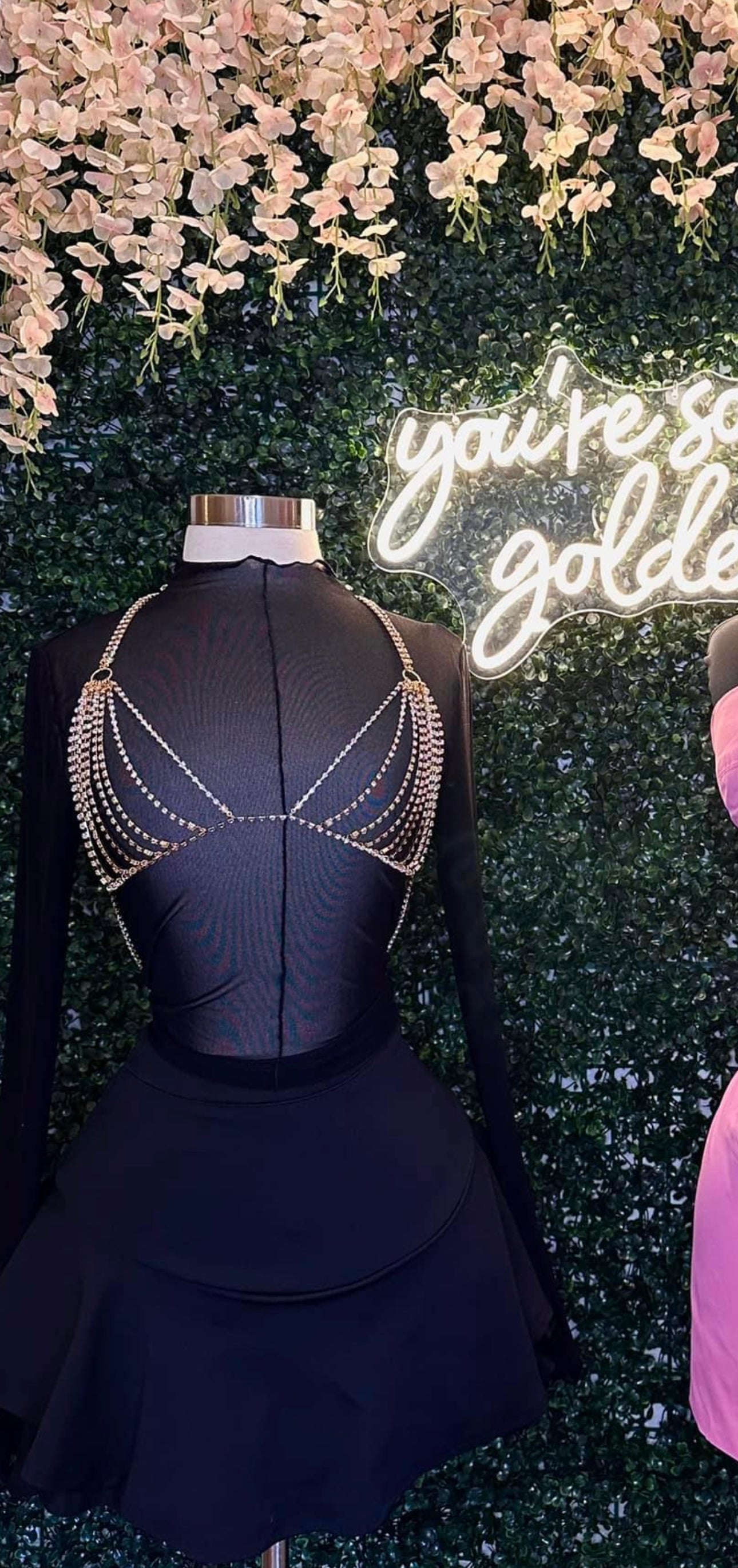 Gold bra top