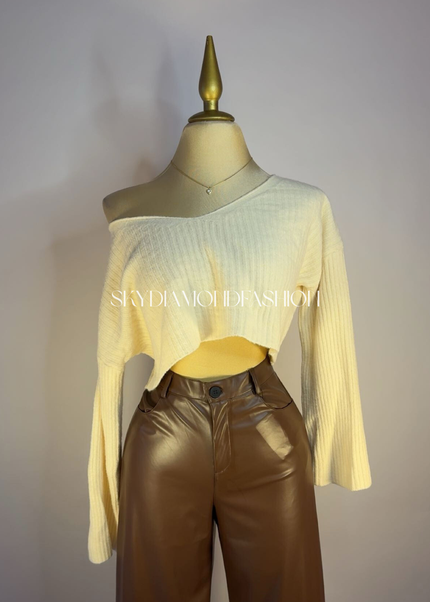 Knit apricot sweater