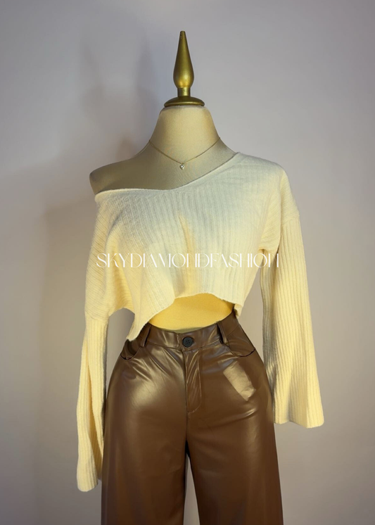 Knit apricot sweater