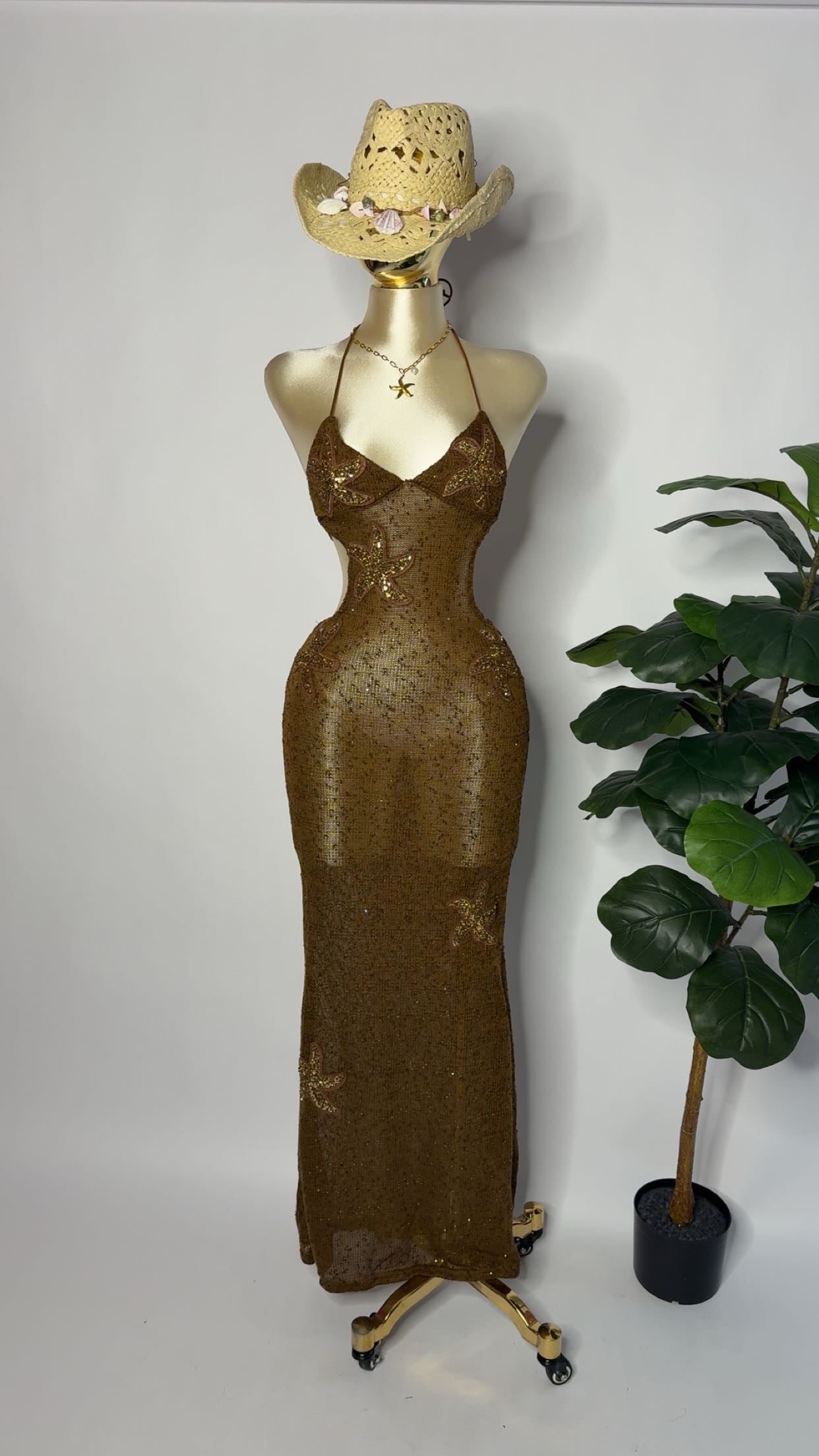 Bronze stars dress ⭐️
