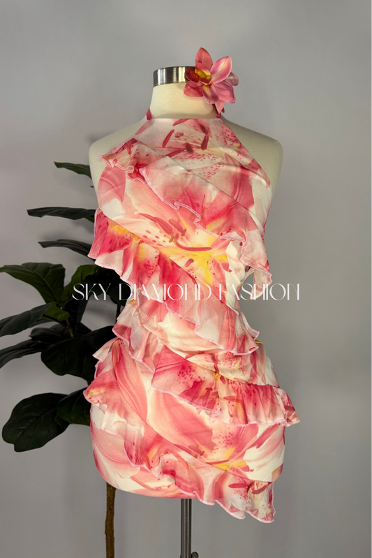Hawaiian mini floral dress 🌺
