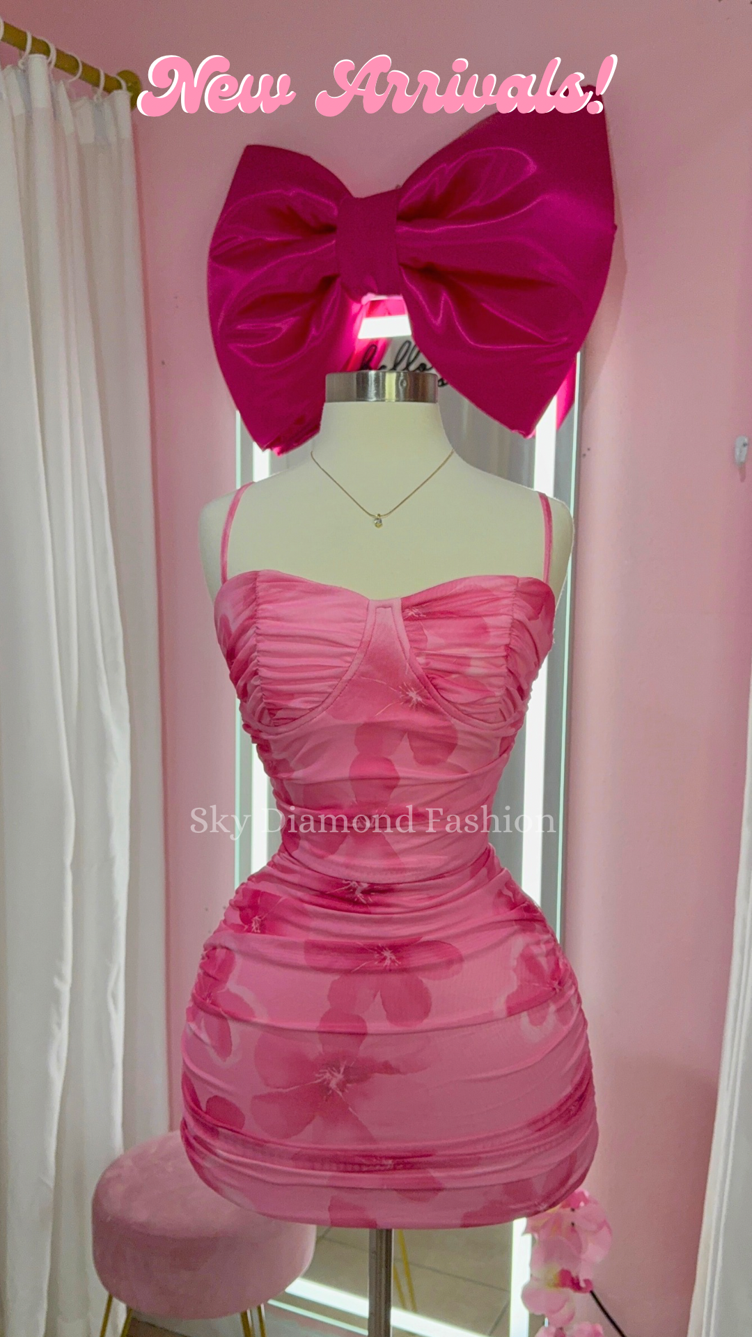 Pink flower dress 🌸