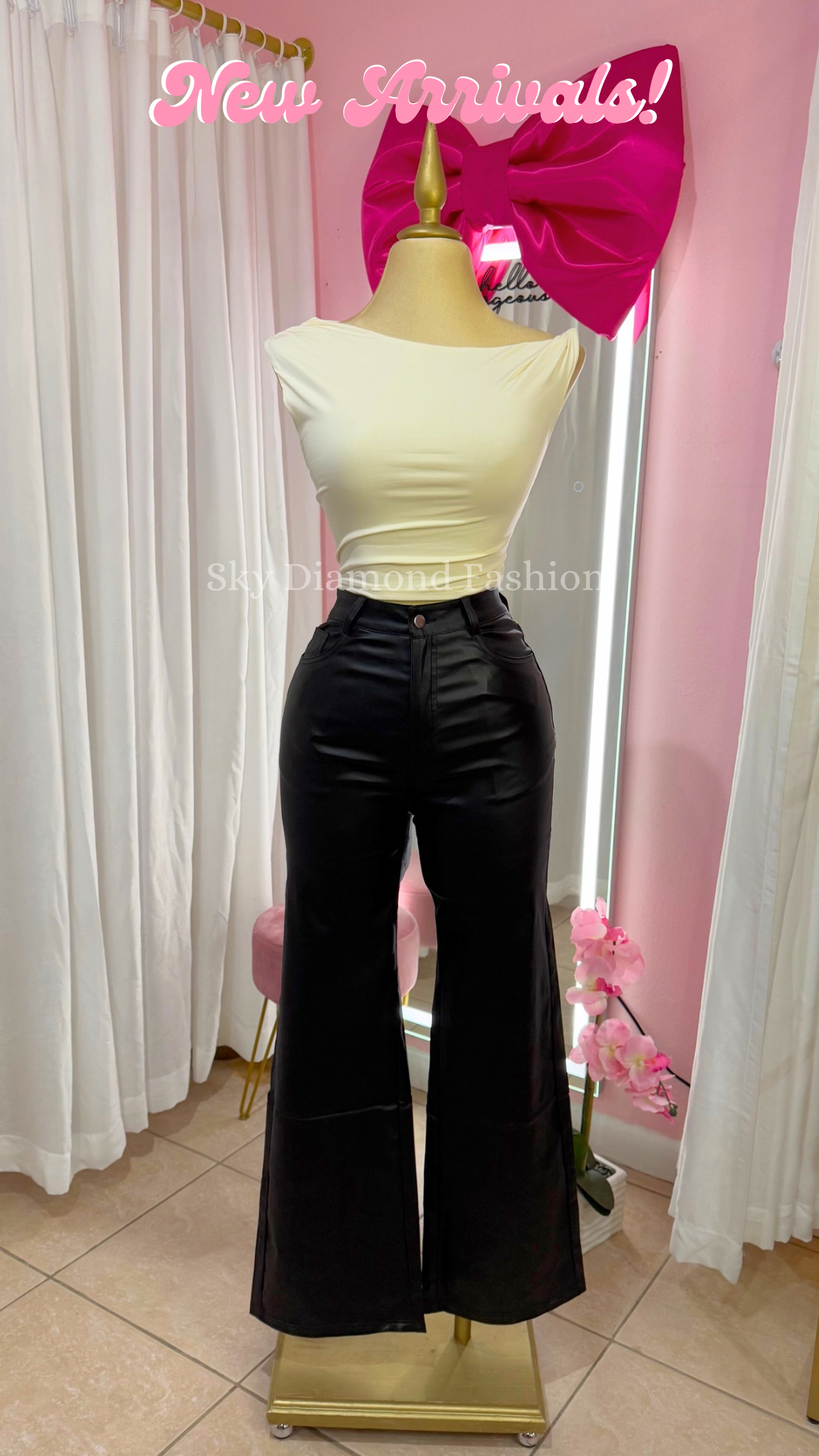 RESTOCK!! Black leather pants