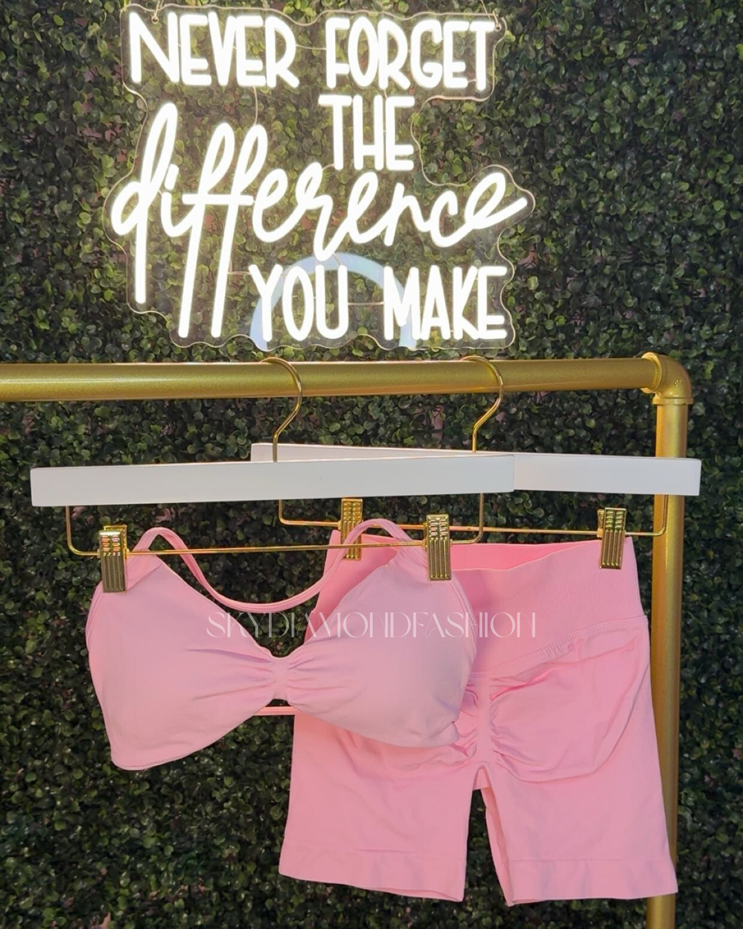 Light pink active shorts