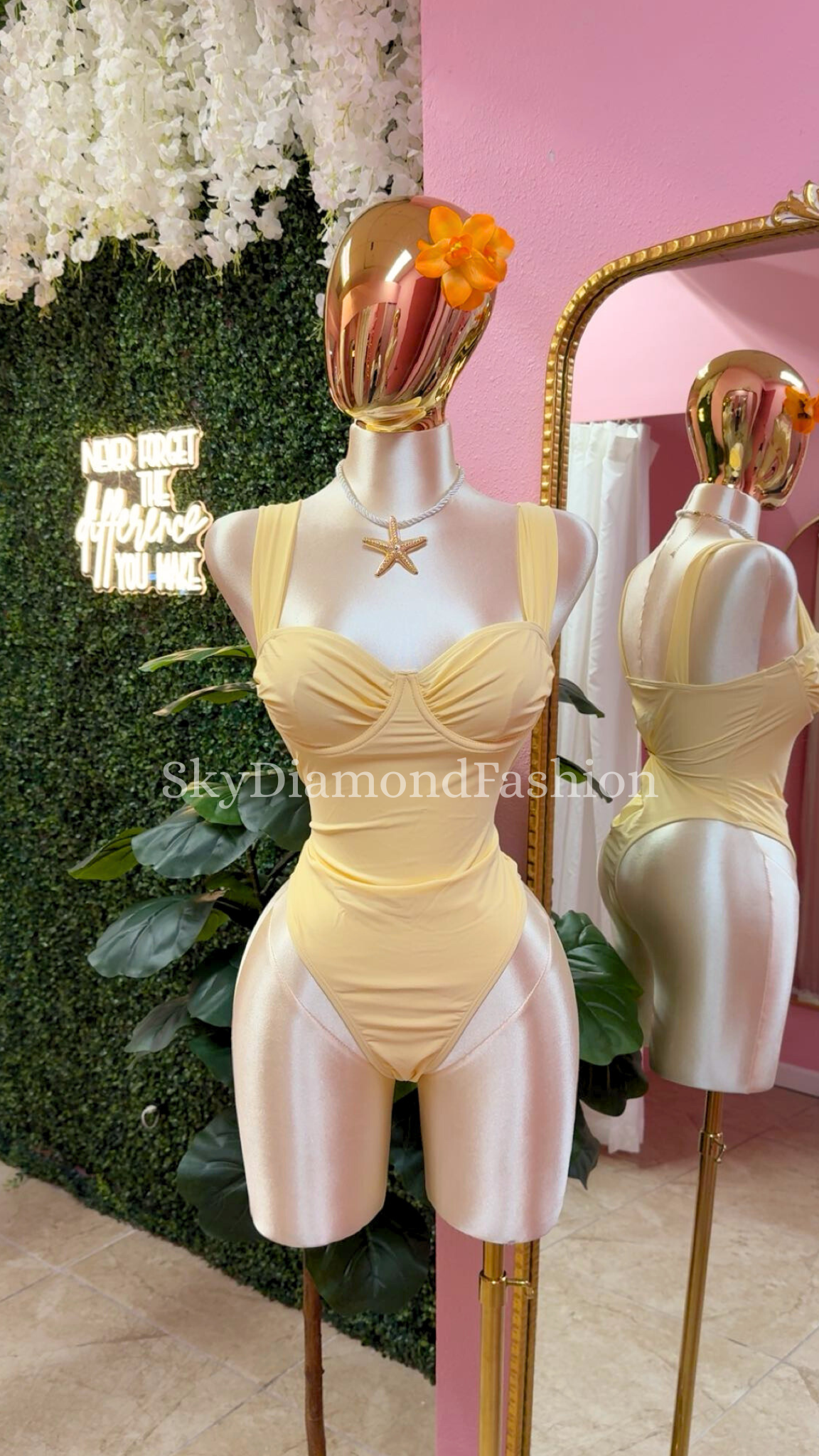 1pc butter yellow body