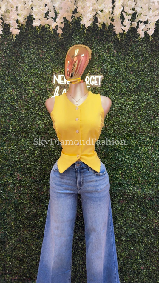 Yellow marble vest