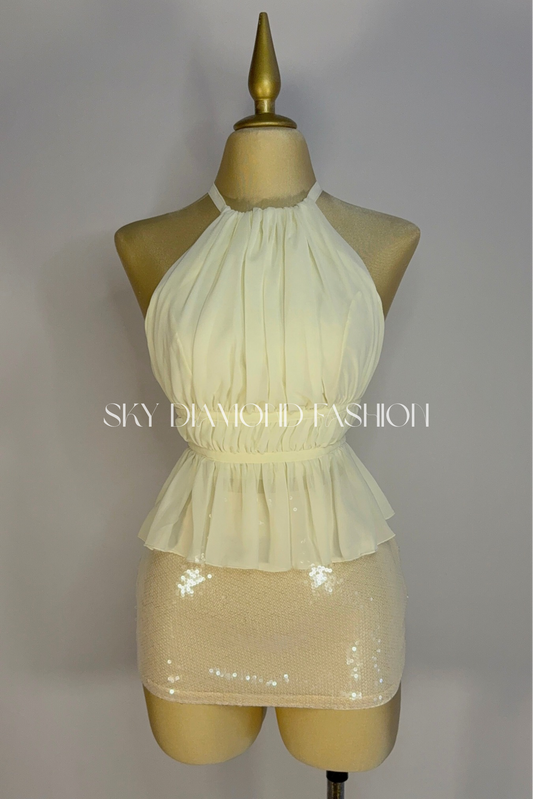 Apricot halter top
