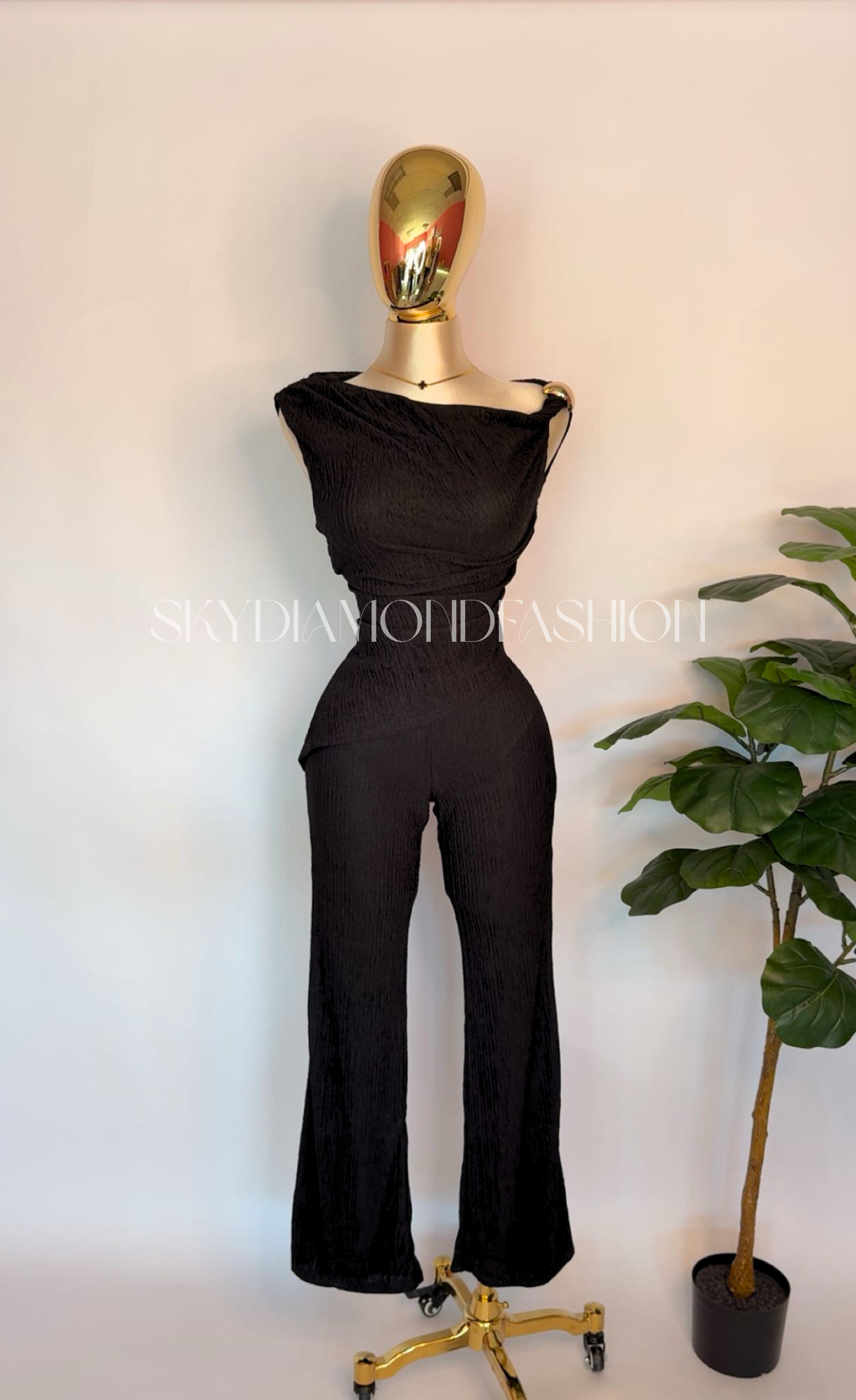 Black pant set