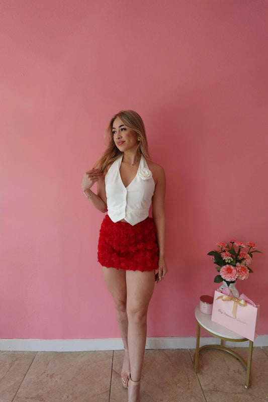 White rose top
