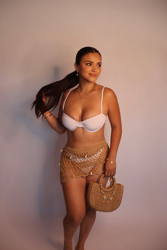 Cloud white 2pc underwire bikini