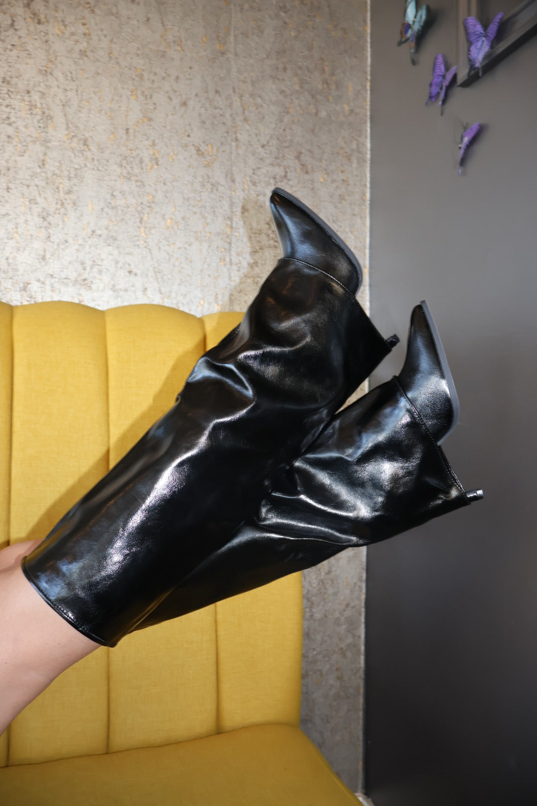 Leather boots
