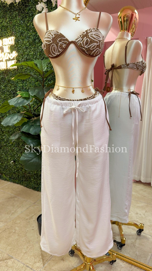 White pants cover up