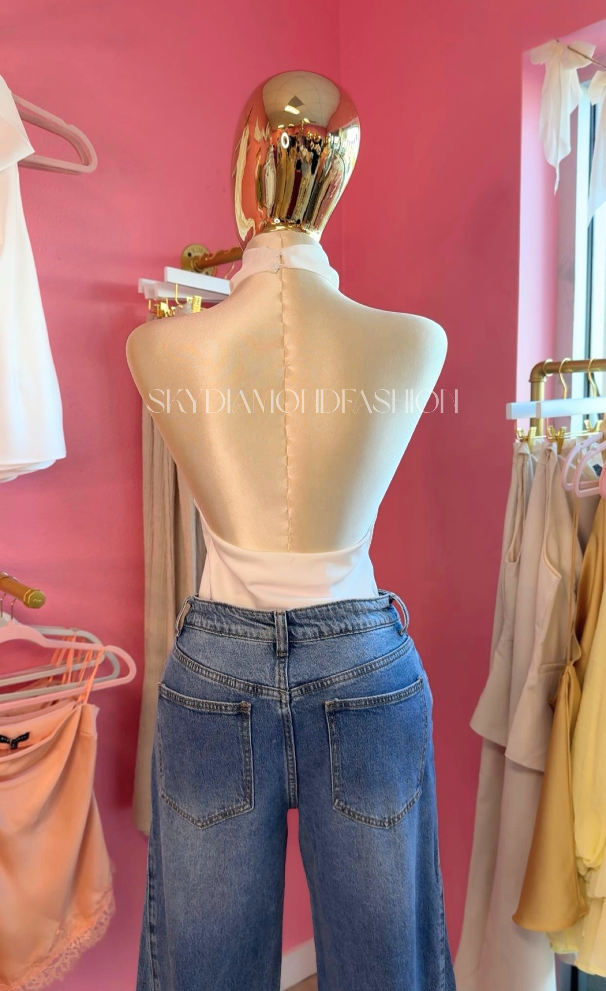White satin camisole