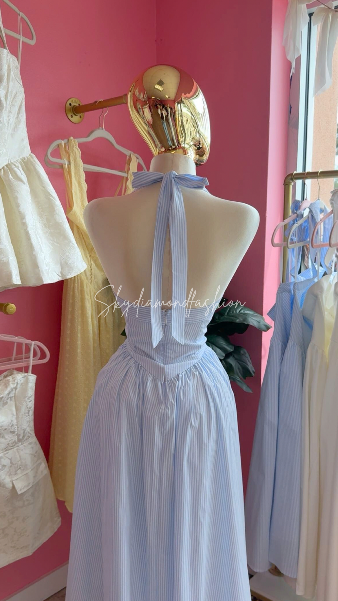 Coastal halter Breeze Dress🩵